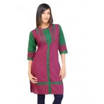 Mother Earth Women Printed Pink Kurtas