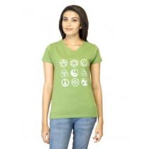 Tantra Women Circles Green T-shirt