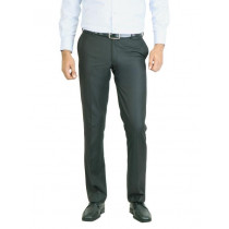 Peter England Men Solid Black Trouser