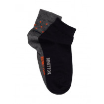 United Colors of Benetton Men Pack of 2 Black Socks