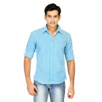 Belmonte Men Check Blue Shirts