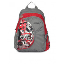 Wildcraft Unisex Grey & Red Printed Laptop Backpack