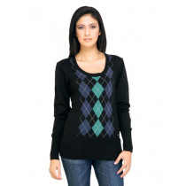 ADIDAS Women Check Black Sweaters