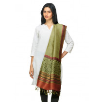 Fabindia Women Khaki Tussar Dupatta