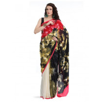 Satya Paul Yellow & Black Saree