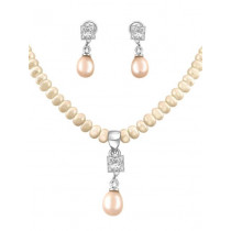 Miki Pearl Women Ivory Jewellery Set