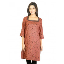 W Women Rust Printed Kurta