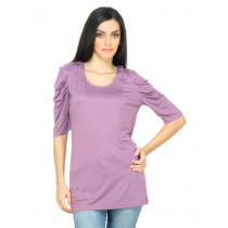 s.Oliver Women Solid Lavender Top