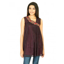 Scullers Women Solid Purple Tops