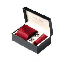 Lino Perros Men Formal Maroon Accessory Gift Set