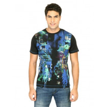 Probase Men Printed Blue Tshirts