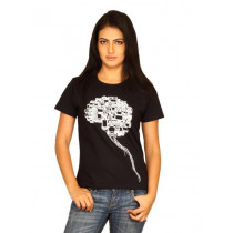Myntra Women Brain Black T-shirt