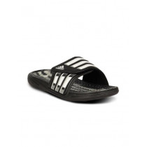ADIDAS Men's Black White Metallic Flip Flop