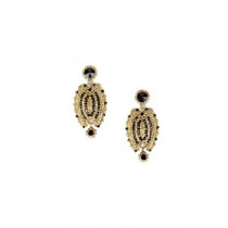 Royal Diadem Black Earrings