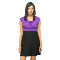 Femella Women Purple & Black Dress
