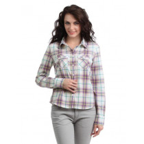 Myntra Women White Check Shirt