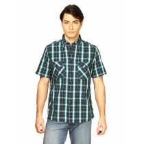 Indigo Nation Men Checks Green Shirts