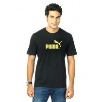 Puma Men Large logo tee Black Tshirts