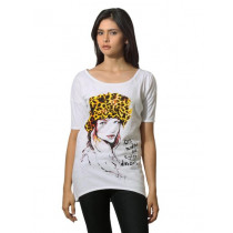 Flying Machine Women Tee White T-shirt