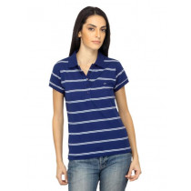 Arrow Woman Striped Navy Blue T-shirt