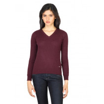 Wrangler Women Cable Red Sweater