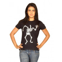 Myntra Women Creative designs Black T-shirt