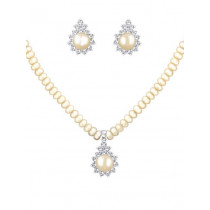 Miki Pearl Women Ivory Jewellery Set