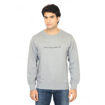 United Colors of Benetton Men Solid Grey Sweatshirt