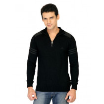 ADIDAS Men Badge P/O Black Sweaters