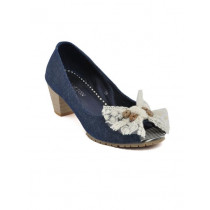 Carlton London Women Peep Toe Denim Blue Casual shoes