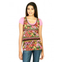 Jealous 21 Women Printed Pink Tops