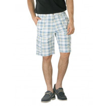 Indigo Nation Men Check Blue Shorts