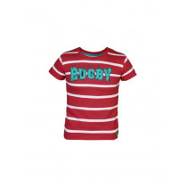 Gini and Jony Boys Striped Red T-Shirt