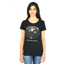 Tantra Women Black Printed T-shirt