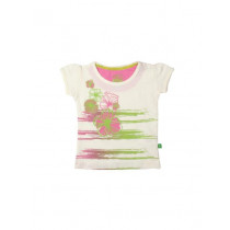 Gini and Jony Girls Printed White Top