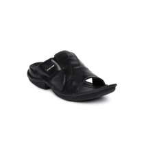 Red Chief Men Black Sandals