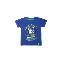 Gini and Jony Boys Printed Blue T-shirt