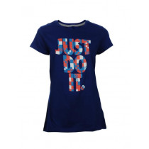 Nike Women As Jdi Pixels Blue T-Shirts