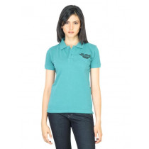 Wrangler Women Baroque Polo Turquoise T-shirt