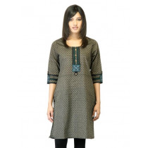 Mother Earth Women Black Kurta