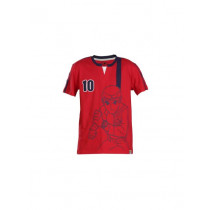 Ben 10 Boys Red Printed T-shirt