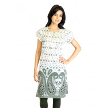 Visudh Green Printed Ethnic Kurta