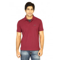 Proline Mens Solid Red Polo Tshirt