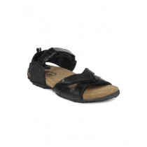 Woodland Men Black Sandals