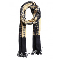 Femella Women Yellow & Navy Blue Scarf