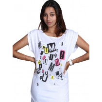Puma Women's Punk Graphic White T-shirt