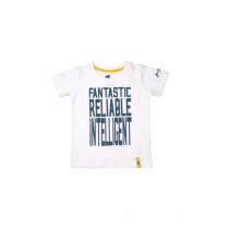 Gini and Jony Boys Printed White T-shirt