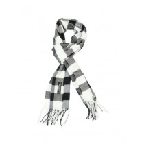Lino Perros Men Black Check Scarf