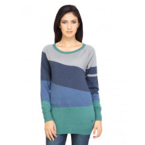 ADIDAS Women Stripes Grey Sweaters