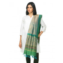 Fabindia Women Green Tussar Dupatta